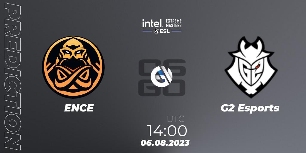 ENCE contre G2 Esports : prédiction de match. 06.08.2023 at 14:00. Counter-Strike (CS2), IEM Cologne 2023