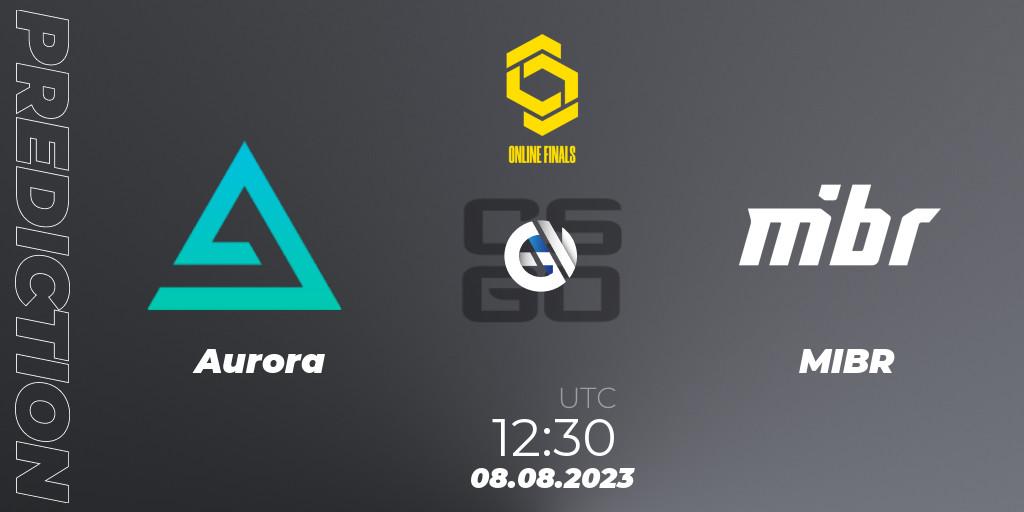 Aurora contre MIBR : prédiction de match. 08.08.2023 at 13:50. Counter-Strike (CS2), CCT 2023 Online Finals 2
