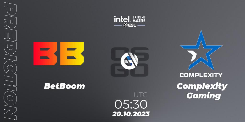 BetBoom contre Complexity Gaming : prédiction de match. 20.10.23. CS2 (CS:GO), IEM Sydney 2023