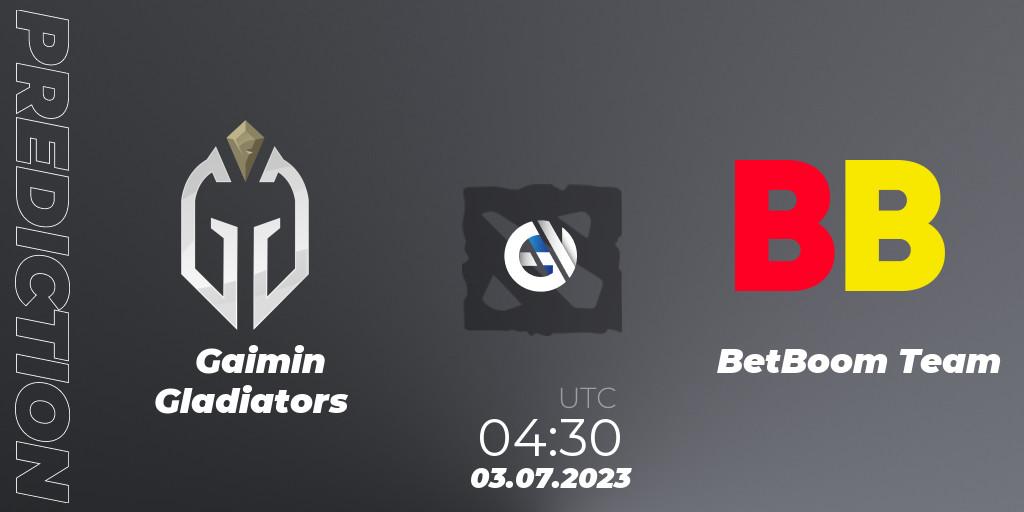 Gaimin Gladiators contre BetBoom Team : prédiction de match. 03.07.2023 at 04:49. Dota 2, Bali Major 2023 - Group Stage