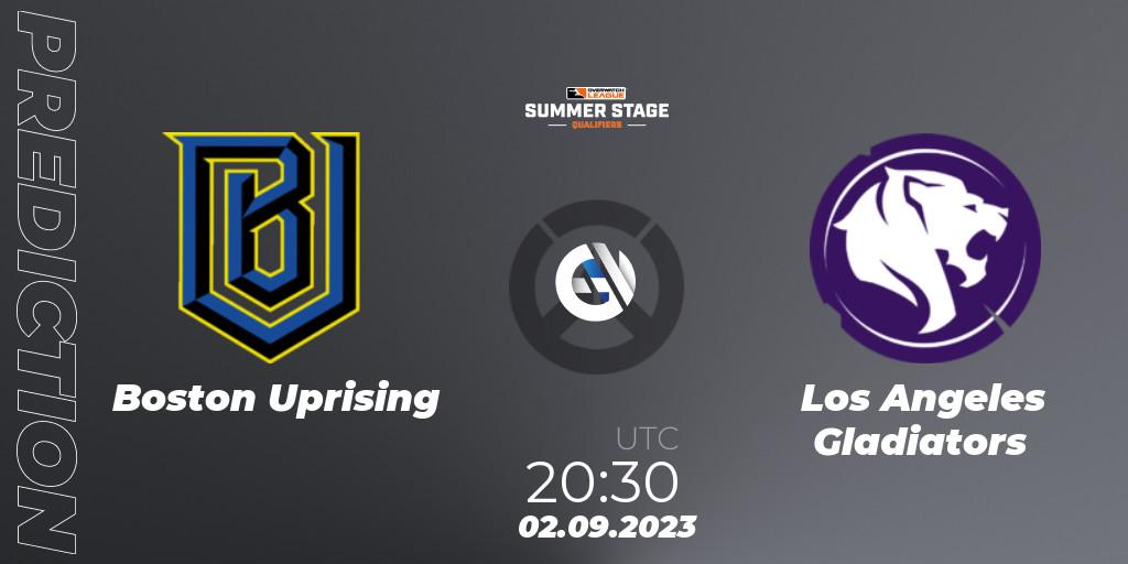 Boston Uprising contre Los Angeles Gladiators : prédiction de match. 02.09.23. Overwatch, Overwatch League 2023 - Summer Stage Qualifiers