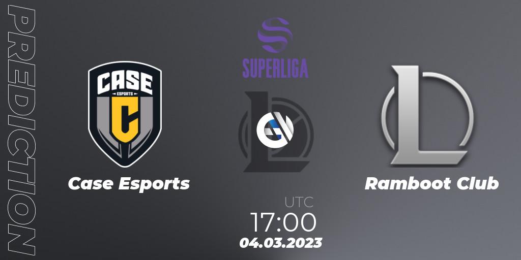 Case Esports contre Ramboot Club : prédiction de match. 04.03.2023 at 17:00. LoL, LVP Superliga 2nd Division Spring 2023 - Group Stage