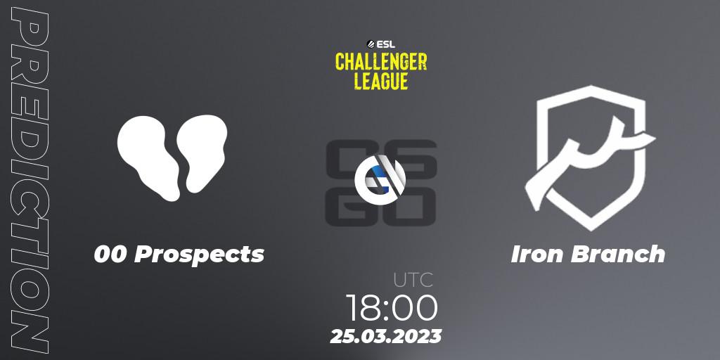 00 Prospects contre Iron Branch : prédiction de match. 25.03.23. CS2 (CS:GO), ESL Challenger League Season 44 Relegation: Europe