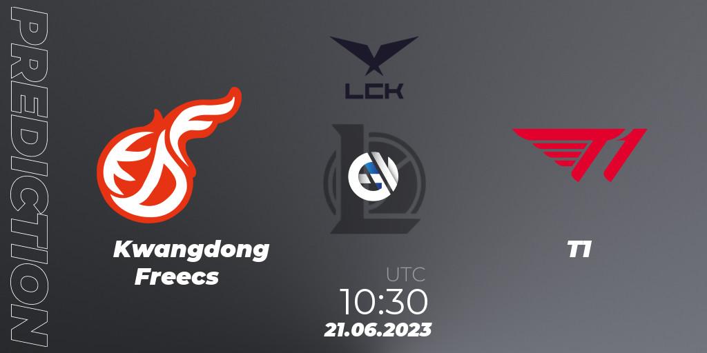 Kwangdong Freecs contre T1 : prédiction de match. 21.06.23. LoL, LCK Summer 2023 Regular Season