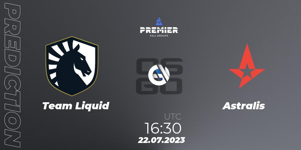 Team Liquid contre Astralis : prédiction de match. 22.07.23. CS2 (CS:GO), BLAST Premier Fall Groups 2023