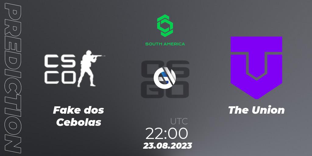Fake dos Cebolas contre The Union : prédiction de match. 23.08.2023 at 22:45. Counter-Strike (CS2), CCT South America Series #10