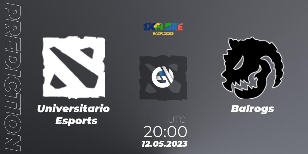 Universitario Esports contre Balrogs : prédiction de match. 12.05.23. Dota 2, 1XPLORE LATAM #3
