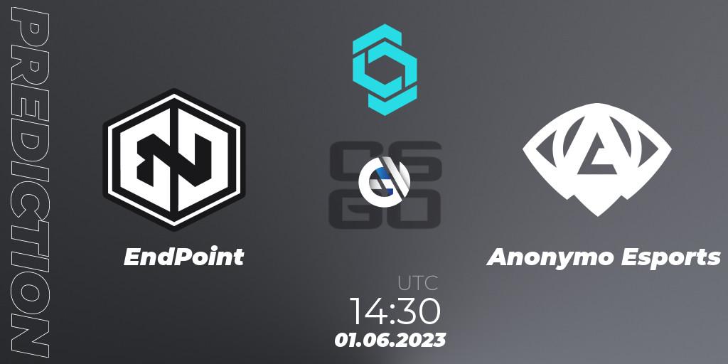 EndPoint contre Anonymo Esports : prédiction de match. 01.06.23. CS2 (CS:GO), CCT North Europe Series 5