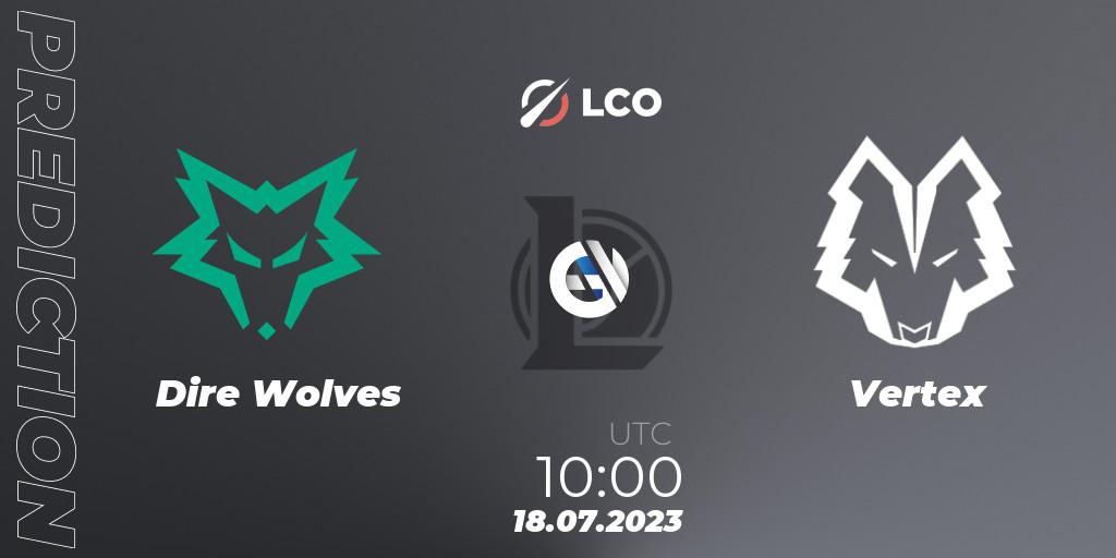 Dire Wolves contre Vertex : prédiction de match. 18.07.23. LoL, LCO Split 2 2023 - Playoffs