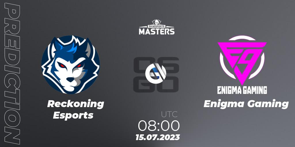 Reckoning Esports contre Enigma Gaming : prédiction de match. 15.07.2023 at 08:00. Counter-Strike (CS2), Skyesports Masters 2023: Regular Season