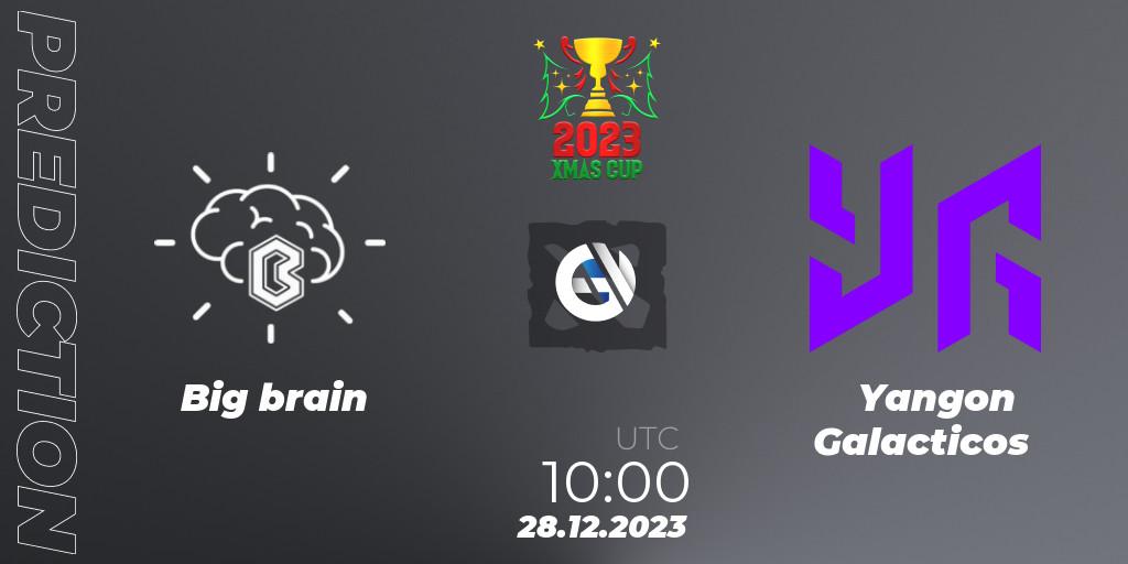 Big brain contre Yangon Galacticos : prédiction de match. 28.12.23. Dota 2, Xmas Cup 2023