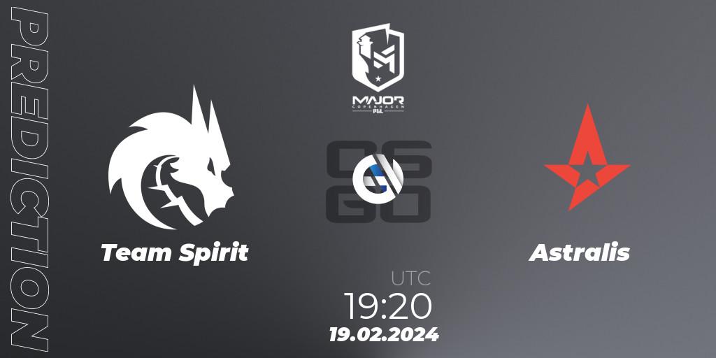 Team Spirit contre Astralis : prédiction de match. 19.02.24. CS2 (CS:GO), PGL CS2 Major Copenhagen 2024: European RMR B