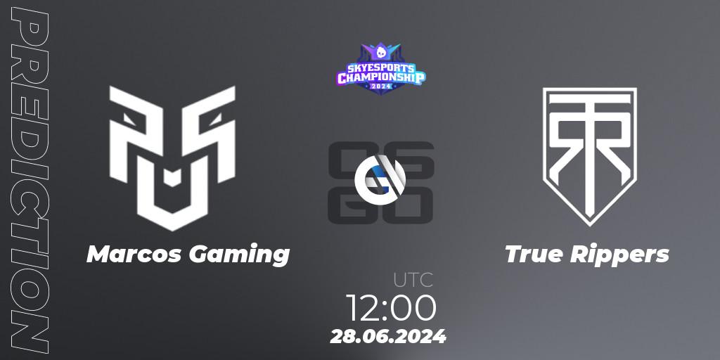 Marcos Gaming contre True Rippers : prédiction de match. 28.06.2024 at 12:20. Counter-Strike (CS2), Skyesports Championship 2024: Indian Qualifier