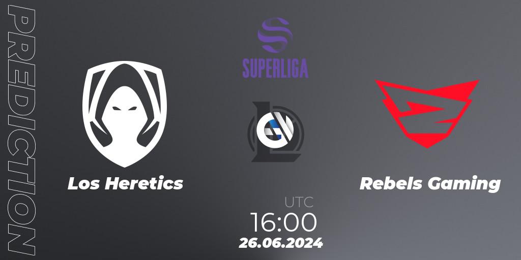 Los Heretics contre Rebels Gaming : prédiction de match. 26.06.2024 at 16:00. LoL, LVP Superliga Summer 2024