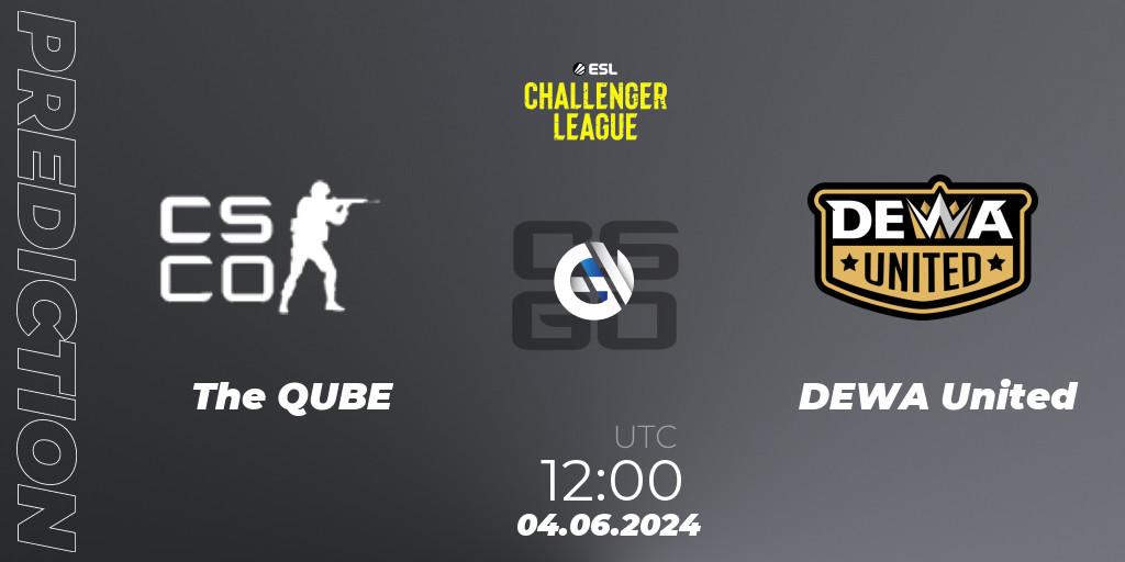 The QUBE Esports contre DEWA United : prédiction de match. 04.06.2024 at 12:00. Counter-Strike (CS2), ESL Challenger League Season 47: Asia