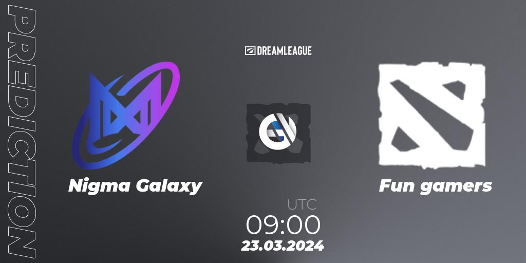 Nigma Galaxy contre Fun gamers : prédiction de match. 23.03.24. Dota 2, DreamLeague Season 23: MENA Closed Qualifier