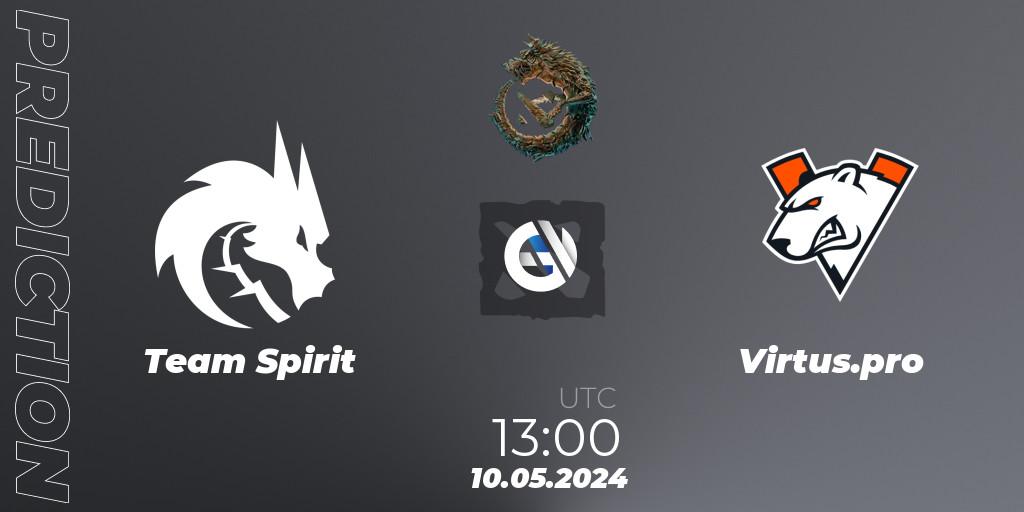 Team Spirit contre Virtus.pro : prédiction de match. 10.05.24. Dota 2, PGL Wallachia Season 1 - Group Stage