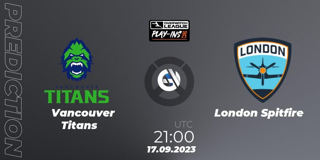 Vancouver Titans contre London Spitfire : prédiction de match. 17.09.23. Overwatch, Overwatch League 2023 - Play-Ins