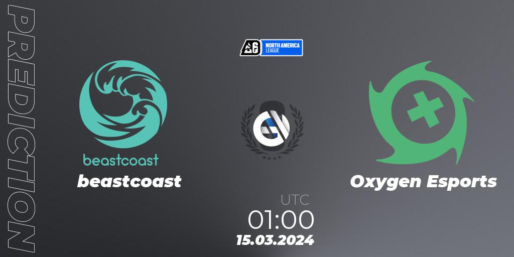 beastcoast contre Oxygen Esports : prédiction de match. 22.03.24. Rainbow Six, North America League 2024 - Stage 1