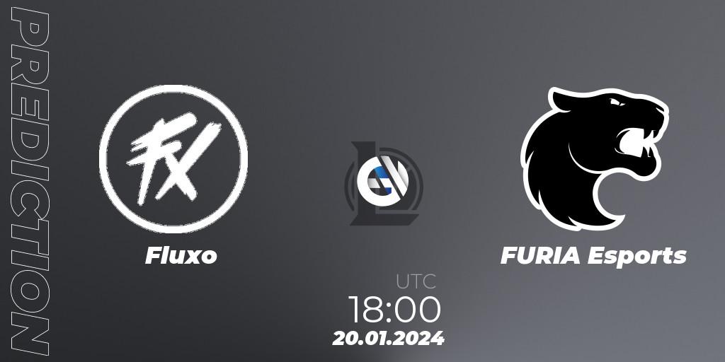 Fluxo contre FURIA Esports : prédiction de match. 20.01.24. LoL, CBLOL Split 1 2024 - Group Stage