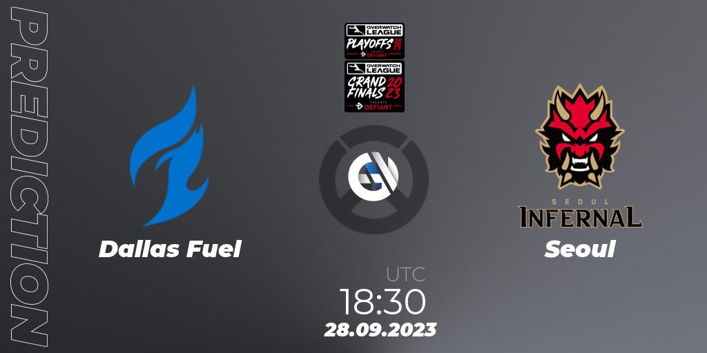 Dallas Fuel contre Seoul : prédiction de match. 28.09.23. Overwatch, Overwatch League 2023 - Playoffs