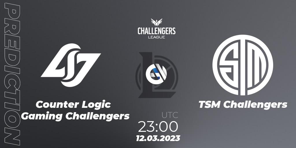 Counter Logic Gaming Challengers contre TSM Challengers : prédiction de match. 12.03.23. LoL, NACL 2023 Spring - Playoffs