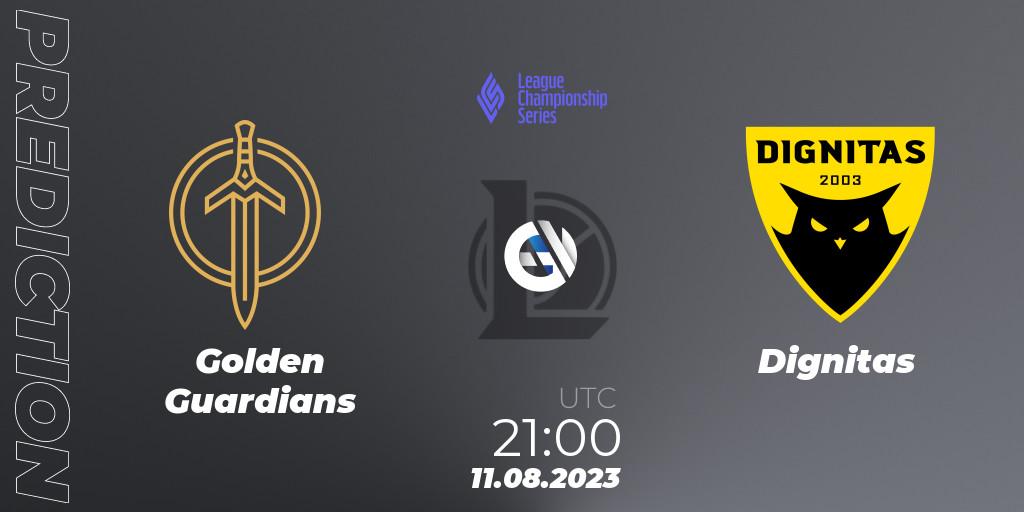 Golden Guardians contre Dignitas : prédiction de match. 11.08.23. LoL, LCS Summer 2023 - Playoffs