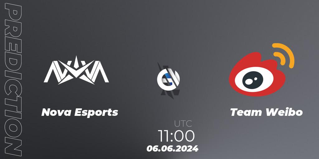 Nova Esports contre Team Weibo : prédiction de match. 06.06.2024 at 11:00. Wild Rift, Wild Rift Super League Summer 2024 - 5v5 Tournament Group Stage