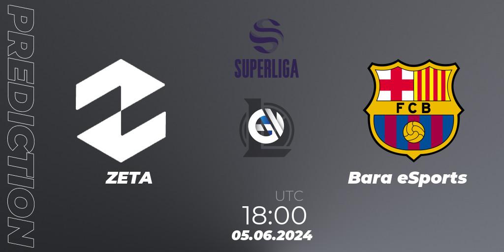 ZETA contre Barça eSports : prédiction de match. 05.06.2024 at 18:00. LoL, LVP Superliga Summer 2024