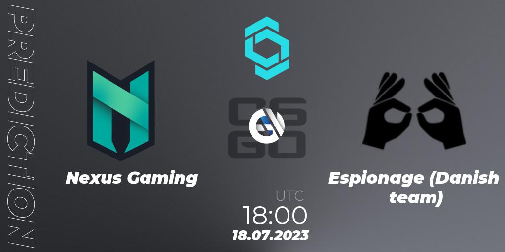 Nexus Gaming contre Espionage : prédiction de match. 18.07.23. CS2 (CS:GO), CCT North Europe Series #6