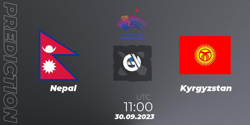 Nepal contre Kyrgyzstan : prédiction de match. 30.09.2023 at 11:00. Dota 2, 2022 Asian Games