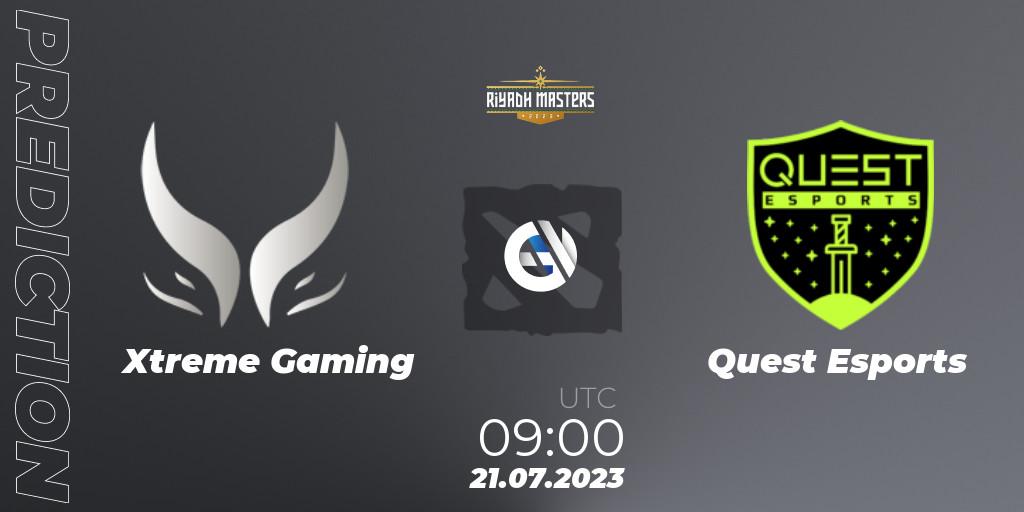 Xtreme Gaming contre PSG Quest : prédiction de match. 21.07.2023 at 09:10. Dota 2, Riyadh Masters 2023 - Group Stage