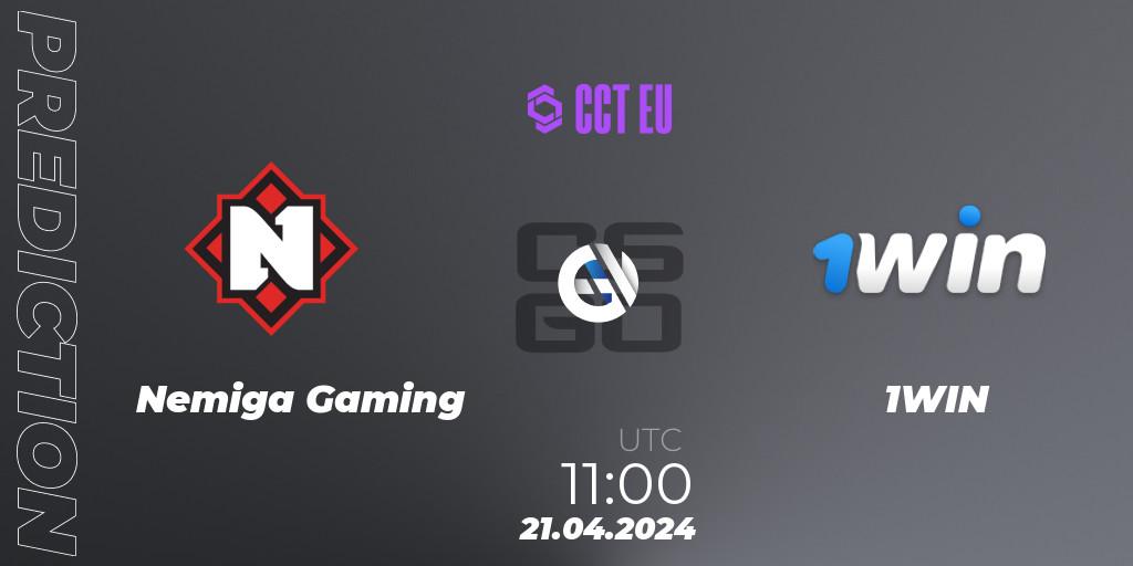 Nemiga Gaming contre 1WIN : prédiction de match. 21.04.24. CS2 (CS:GO), CCT Season 2 Europe Series 1