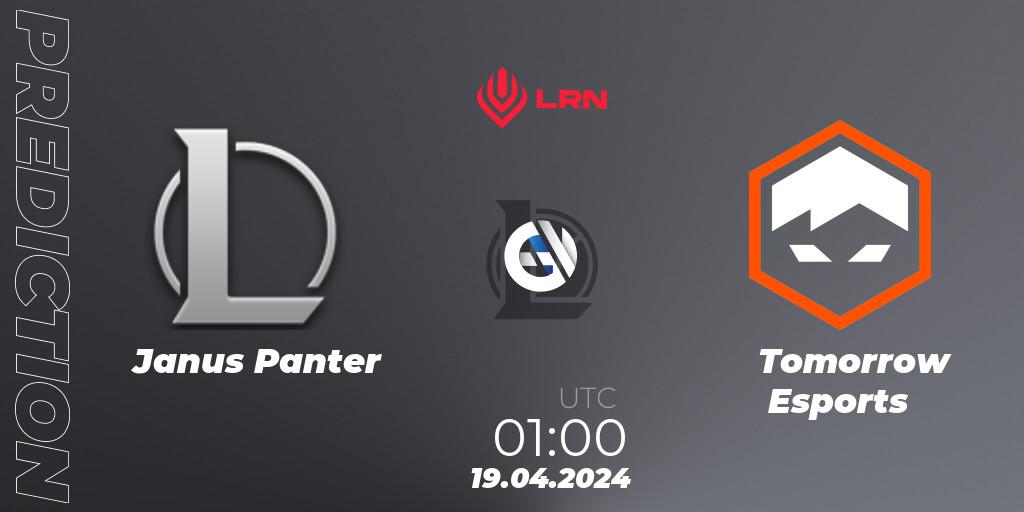 Janus Panter contre Tomorrow Esports : prédiction de match. 19.04.24. LoL, Liga Regional Norte 2024