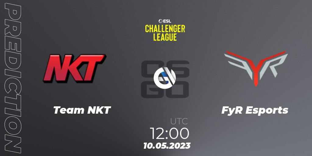 Team NKT contre FyR Esports : prédiction de match. 15.05.2023 at 12:00. Counter-Strike (CS2), ESL Challenger League Season 45: Asia-Pacific