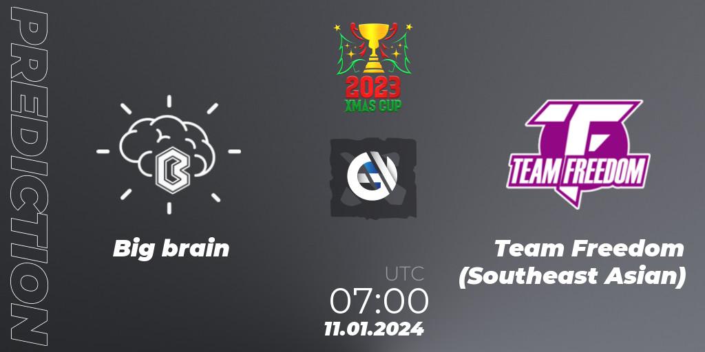 Big brain contre Team Freedom (Southeast Asian) : prédiction de match. 11.01.24. Dota 2, Xmas Cup 2023