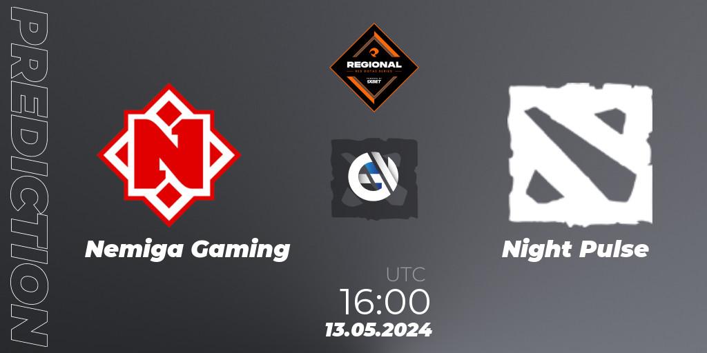 Nemiga Gaming contre Night Pulse : prédiction de match. 13.05.2024 at 16:30. Dota 2, RES Regional Series: EU #2