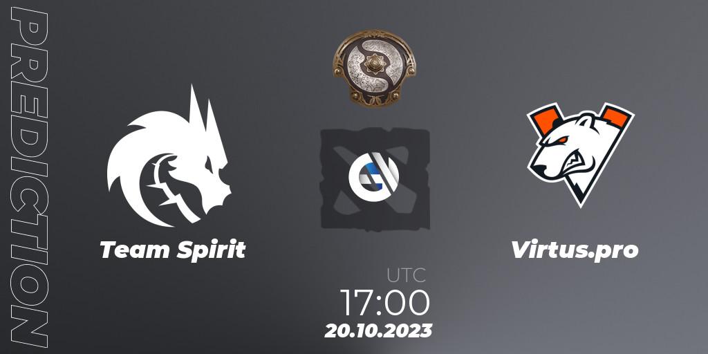 Team Spirit contre Virtus.pro : prédiction de match. 20.10.23. Dota 2, The International 2023