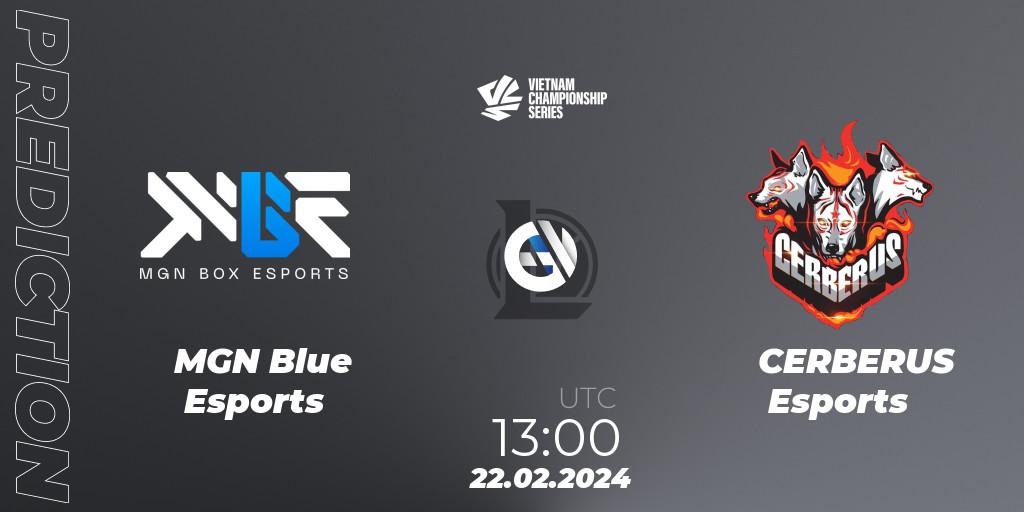 MGN Blue Esports contre CERBERUS Esports : prédiction de match. 22.02.24. LoL, VCS Dawn 2024 - Group Stage