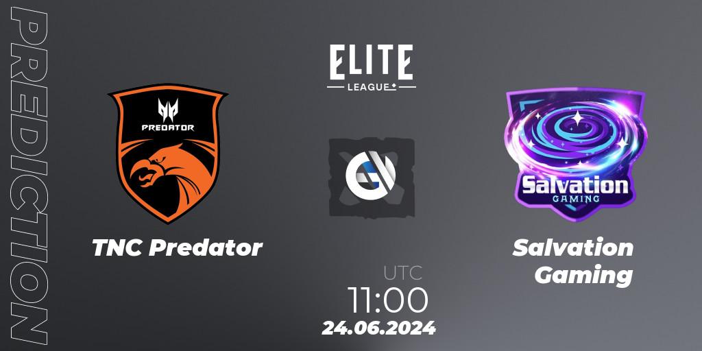 TNC Predator contre Salvation Gaming : prédiction de match. 24.06.2024 at 11:00. Dota 2, Elite League Season 2: Southeast Asia Closed Qualifier