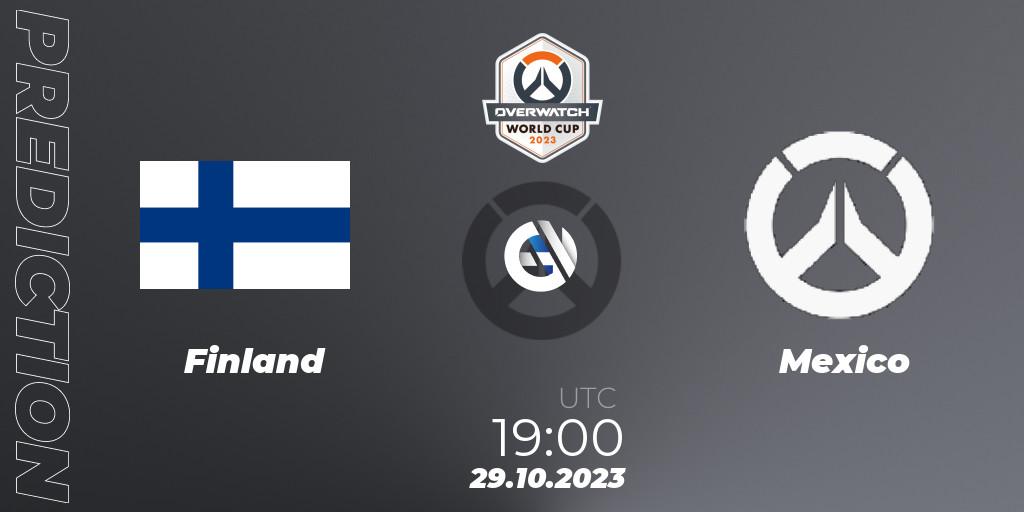 Finland contre Mexico : prédiction de match. 29.10.23. Overwatch, Overwatch World Cup 2023
