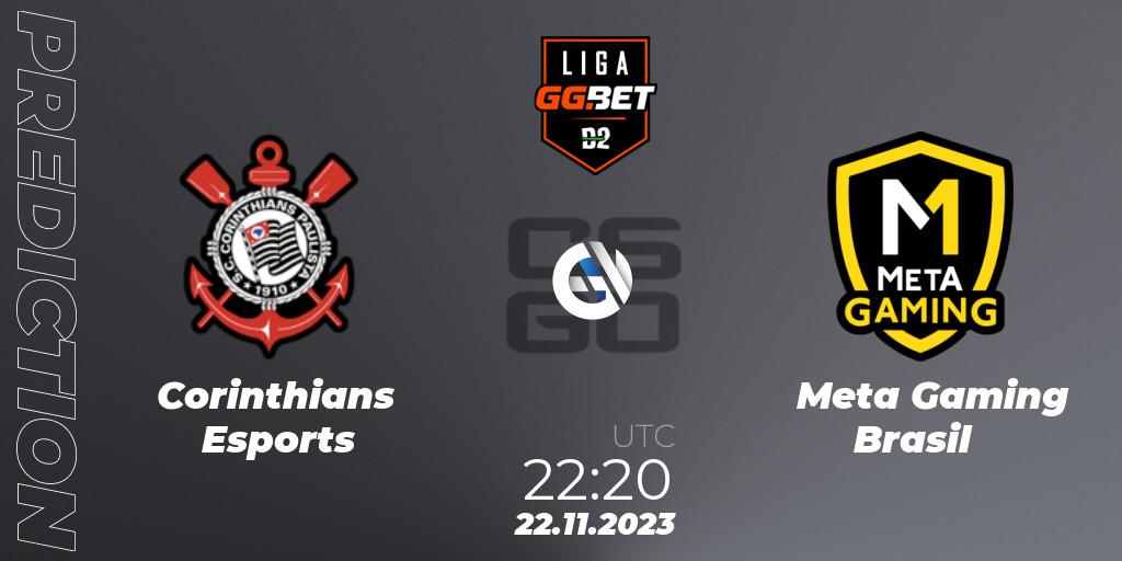 Corinthians Esports contre Meta Gaming Brasil : prédiction de match. 22.11.23. CS2 (CS:GO), Dust2 Brasil Liga Season 2