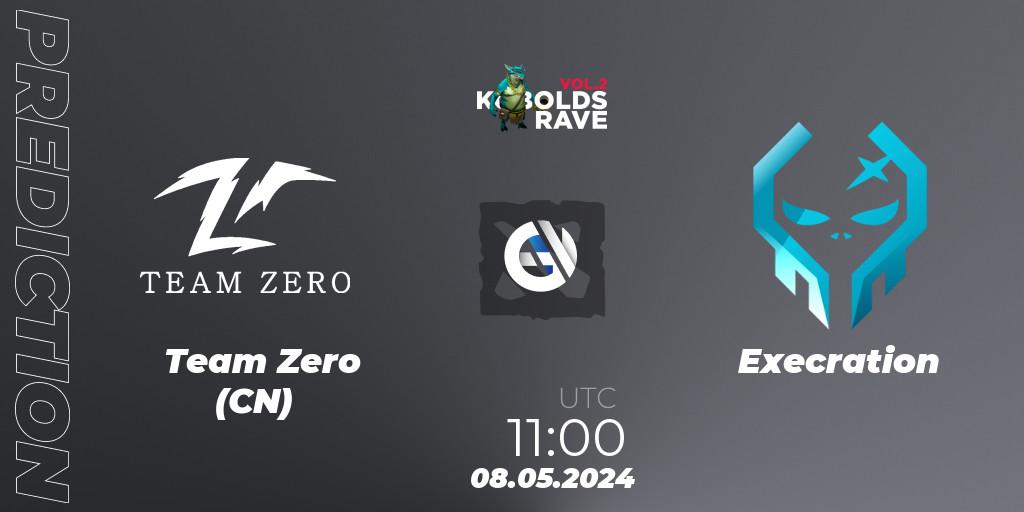Team Zero (CN) contre Execration : prédiction de match. 08.05.2024 at 11:00. Dota 2, Cringe Station Kobolds Rave 2