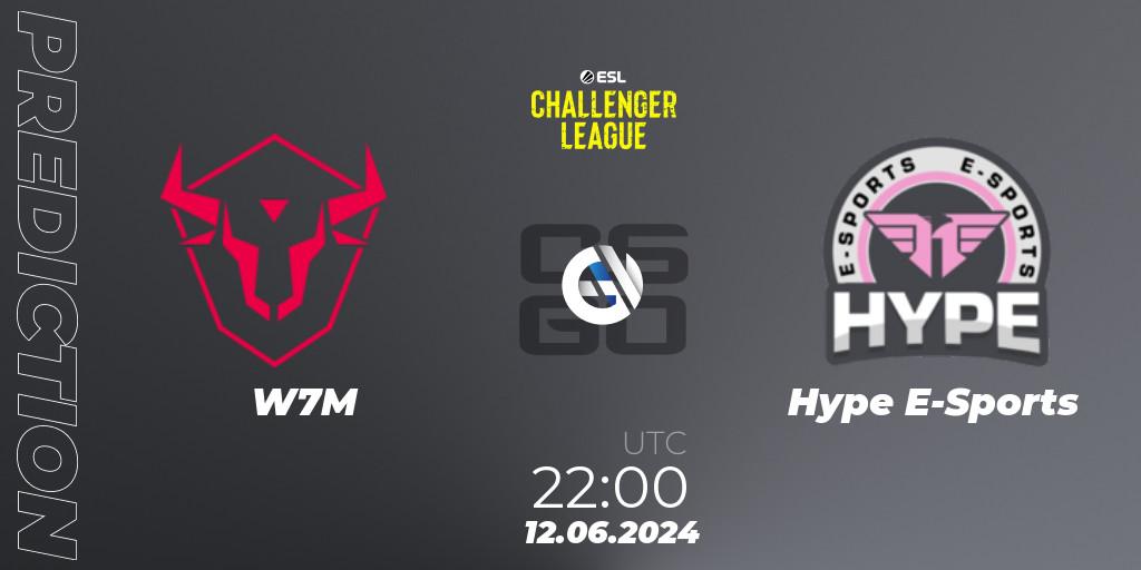 W7M contre Hype E-Sports : prédiction de match. 12.06.2024 at 22:00. Counter-Strike (CS2), ESL Challenger League Season 47 Relegation: South America