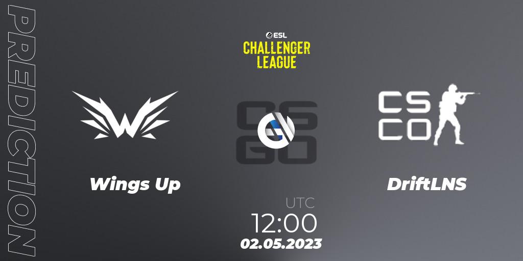 Wings Up contre DriftLNS : prédiction de match. 02.05.2023 at 12:00. Counter-Strike (CS2), ESL Challenger League Season 45: Asia-Pacific