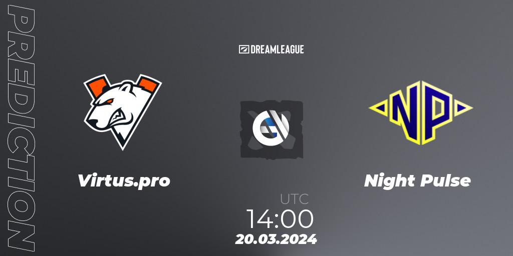 Virtus.pro contre Night Pulse : prédiction de match. 20.03.24. Dota 2, DreamLeague Season 23: Eastern Europe Closed Qualifier