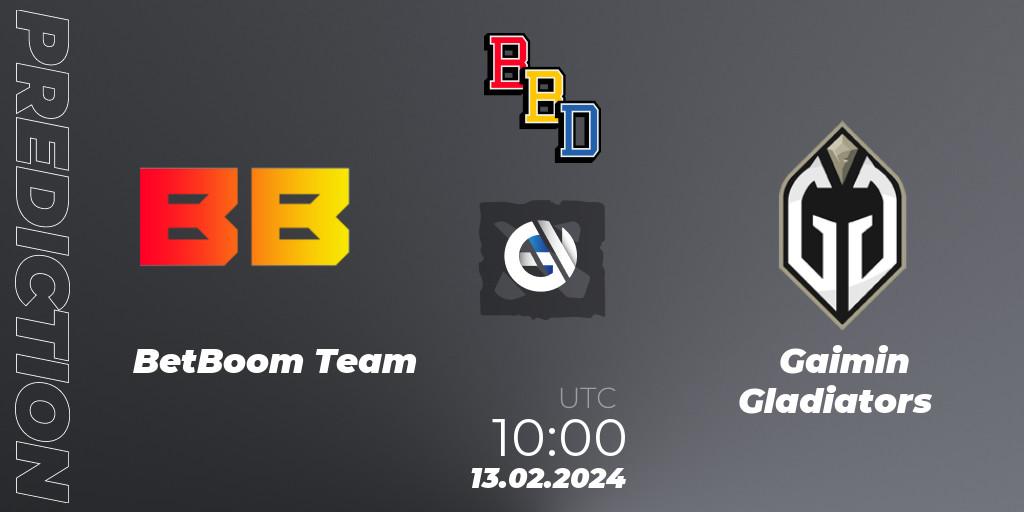 BetBoom Team contre Gaimin Gladiators : prédiction de match. 13.02.24. Dota 2, BetBoom Dacha Dubai 2024