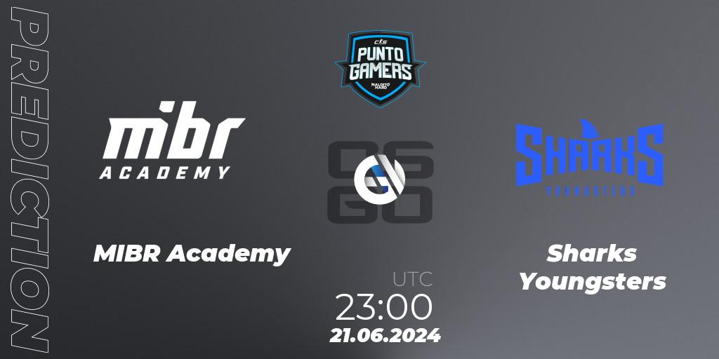 MIBR Academy contre Sharks Youngsters : prédiction de match. 21.06.2024 at 23:00. Counter-Strike (CS2), Punto Gamers Cup 2024