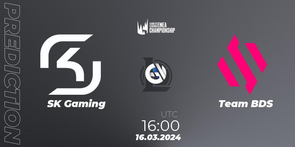 SK Gaming contre Team BDS : prédiction de match. 16.03.24. LoL, LEC Spring 2024 - Regular Season