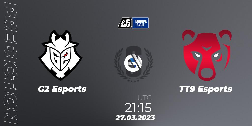 G2 Esports contre TT9 Esports : prédiction de match. 27.03.23. Rainbow Six, Europe League 2023 - Stage 1
